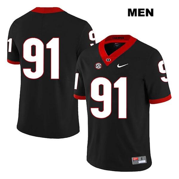 Georgia Bulldogs Men's Tymon Mitchell #91 NCAA No Name Legend Authentic Black Nike Stitched College Football Jersey XZH4356MZ